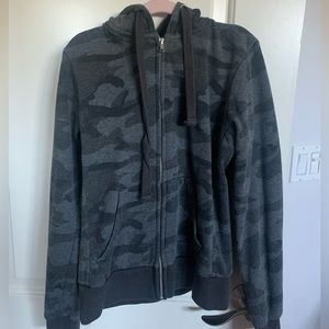 Grey Camo Zip-up Hoodie